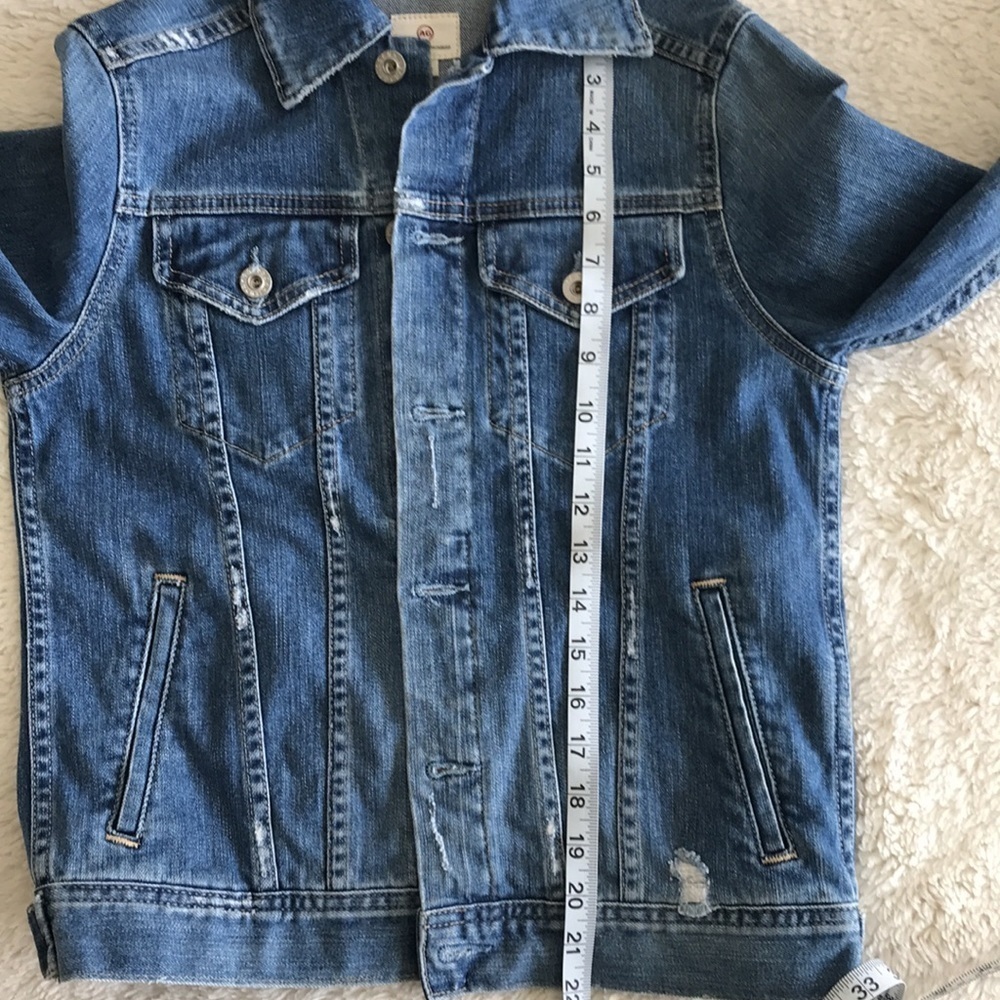 AG Distressed Denim Jacket - Size XS - Picture 8 of 11